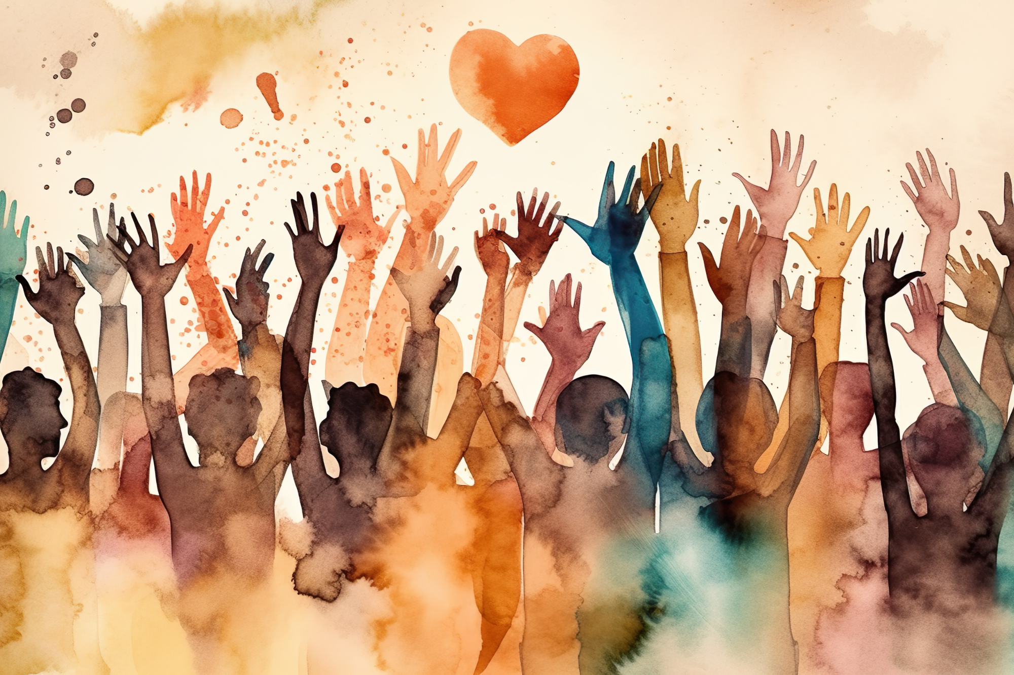 Herz und Hände Kunstwerk