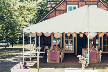 Eventlocation Havelheim mit Partyzelt