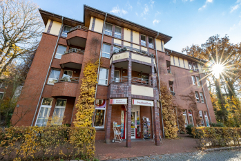 Außenansicht der Buchhandlung Johannesstift